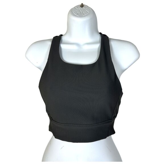Wilo Charcoal Grey Racerback Long Line Sports Bra Size Small - Picture 1 of 5